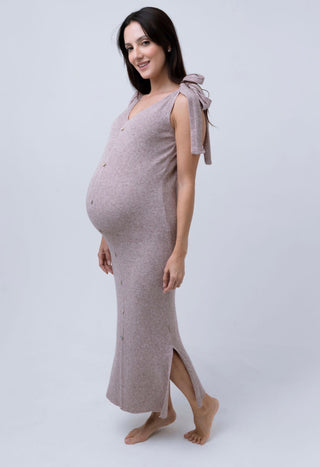 Le Button Dress (Cinnamon)