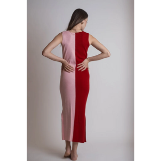 Le Button Dress (Pink/Red) - UNITALLA / Pink - lebump.mx