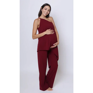 Le Asymmetrical Set - L / Burgundy - lebump.mx