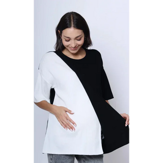Le Bicolor Top (Sand/ White) - M-L / Black - lebump.mx