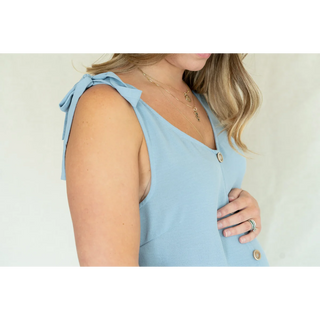 Le Bow Mini Dress (Baby Blue) - lebump.mx