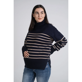 Le Breastfeed Pull (Navy/Raw) - UNITALLA / Blue - lebump.mx