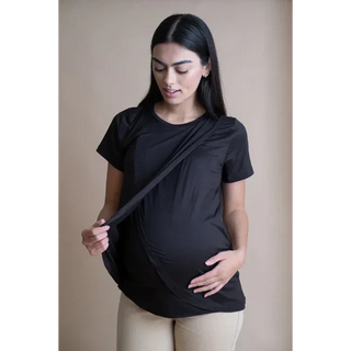 Le Breastfeed Tshirt (Black) - M / Black - lebump.mx
