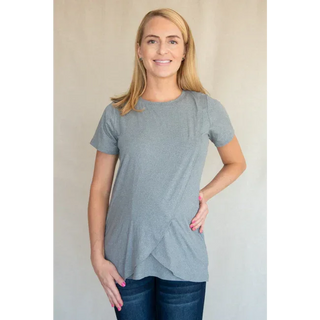 Le Breastfeed Tshirt (Black) - XL / Grey - lebump.mx