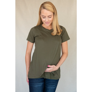 Le Breastfeed Tshirt (Olive) - lebump.mx