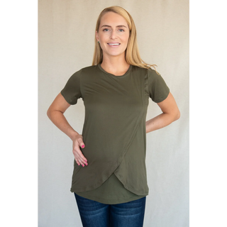 Le Breastfeed Tshirt (Olive) - lebump.mx