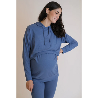 Le Hoodie Rib Set (Navy) - lebump.mx