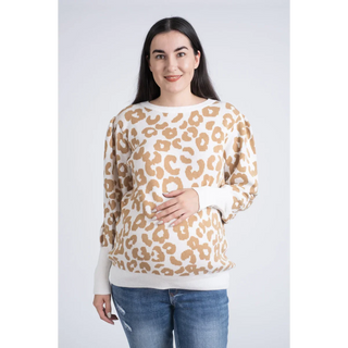 Le Knit Print (Camel/White) - UNITALLA / Beige - lebump.mx