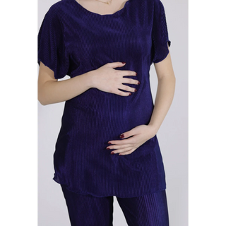 Le Oversized Crinkle Set (Navy) - lebump.mx