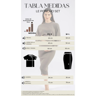 Le Poncho Set (Black) - lebump.mx